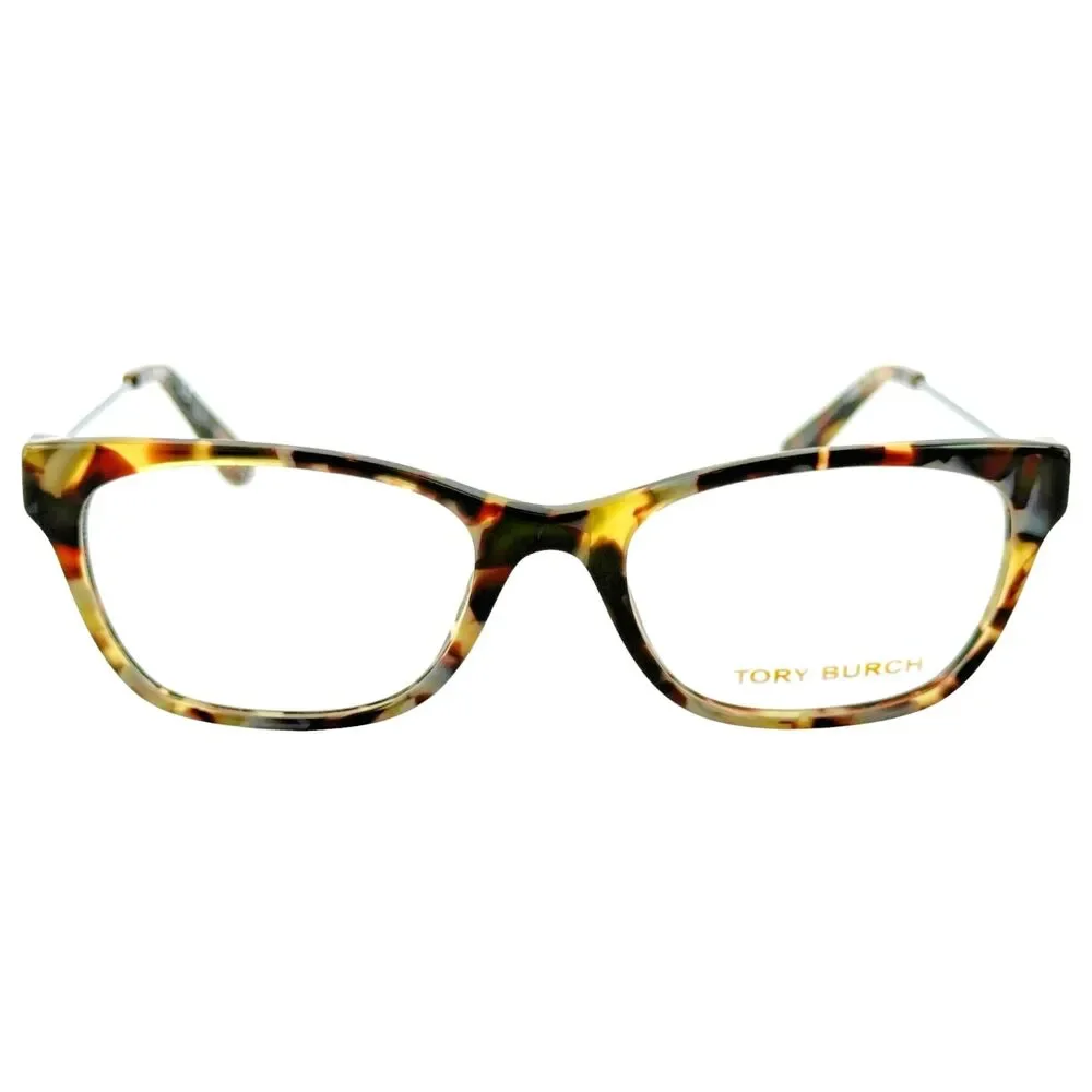 Tory Burch TY2063 Womens Plastic Eyeglass Frame 1559 Vintage Tortoise Blck 51-18